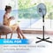 Ipower HealSmart Pedestal Stand Fan, 16 Inch, Black HIFANXSTAND16X2 - alternate 6